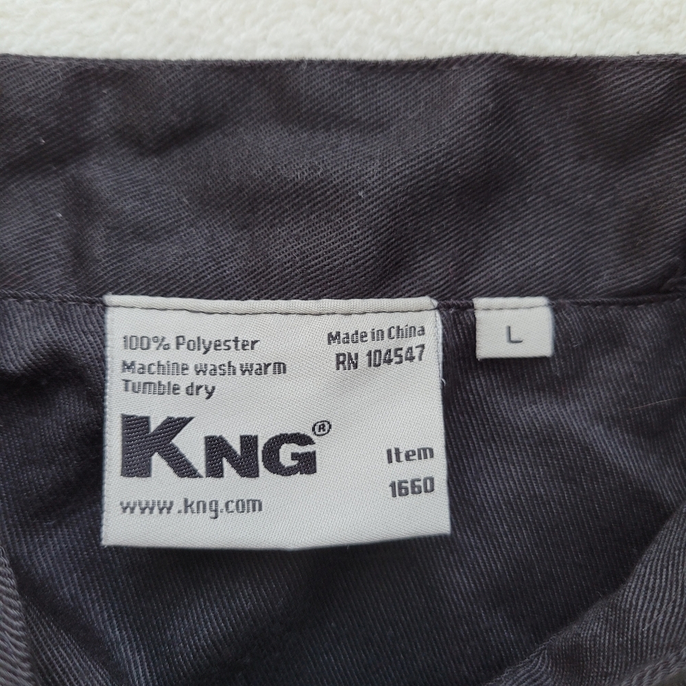 KNG | Men's 3/4 Sleeve Chef Coat Large Black Unisex - Picture 8 of 11